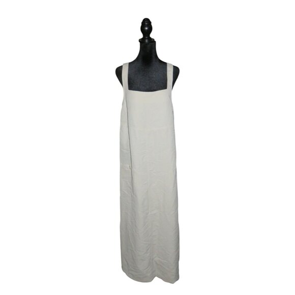 Directives Lyocell Sleeveless Sheath Maxi Dress in Cream with pockets size Large - Picture 1 of 10